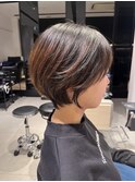 大人可愛い丸みショート
