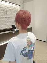 ミック ヘアアンドメイクアップ 高田店(miq Hair&Make up)&nbsp;ピンクベージュ/ダブルカラー/ブリーチあり/ハイトーン/メンズ