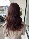 20代30代大人可愛い韓国風ピンクオレンジブリーチなし