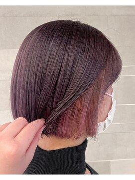 ピカイチ 上通店(pikA icHi) インナーカラーボブ×レッドブラウン