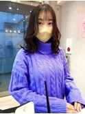 韓国ヘアミディアムボブレイヤーカットイルミナカラー