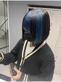 ブルー 青 ブリーチ ハイトーン 三宮 神戸