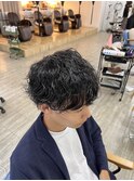 波巻きパーマ