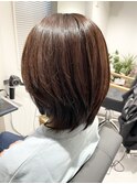 【脱白髪染め】艶感溢れるボブ