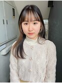 透明感髪質改善ベージュダブルカラーミルクティーグレージュ