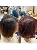 白髪ぼかしハイライト×ブロッサム