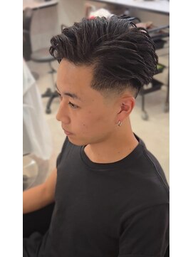 ラピス 名古屋駅前店(Lapis) オールバックショート/メンズかきあげスタイル/メンズ短髪