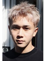 ヘアカロン 熊本本店(Hair CALON) メンズダブルカラースパイキーショートメンズカラーブリーチ