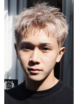 ヘアカロン 熊本本店(Hair CALON) メンズダブルカラースパイキーショートメンズカラーブリーチ