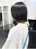 ブルーブラック/ボブ/外ハネボブ/結べるボブ/小顔/イメチェン