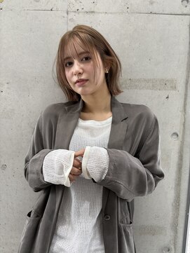 シーク 天神(SEEK) 【SEEK茶木】ボブ×ミルクティーベージュ