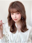 イメチェンロングレイヤー顔周りレイヤー後れ毛小顔カット美髪