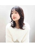20代30代40代大人かわいいゆるふわ小顔レイヤーショコラブラウン