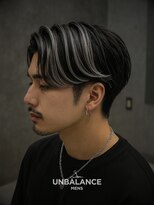 アンバランス オオサカ メンズ(UNBALANCE OSAKA MENS)&nbsp;★メンズカット/ホワイトメッシュ/ツーブロック/センターパート