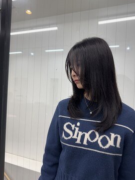 ヘアースマイルクー(HAIR SMILE COEUR) 【COEUR/YUI】透明感ブラック レイヤーカット