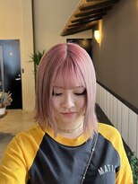 在り家 別邸(bettei) 《在り家 別邸》切りっぱなしボブ×ハイトーンペールピンク