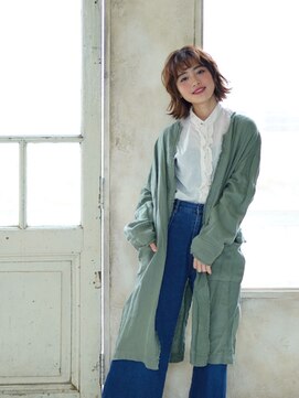 アビエクレール 河内花園(abije claire) 毛先のハネで人気のボブ★20代30代50代 髪質改善