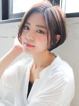 キリ 表参道(kyli) 小顔カットクールショート前下がりピンクベージュ大人かわいい