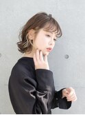 ミルクティーインナーカラー+ボブ