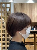 ショートボブ/アンバーカラー