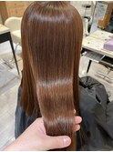髪質改善ダブルカラーピンクブラウン