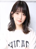 大人可愛い小顔美髪ツヤ髪モテ髪外ハネボブ小顔カットA5
