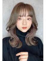 リークフー(Ree cu fuu)&nbsp;10代20代30代40代 前髪　くびれ外ハネセミロング　藤沢