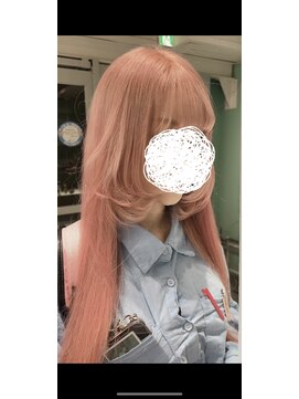 リーホリエ(Lee Horie) ロングウルフ×ピンクカラー　【MOMOKA】