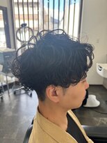 エイト(AITE)&nbsp;ベリーショート/ダークアッシュ/ニュアンスパーマ/韓国マッシュ