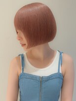 ルシードスタイル ボーグル岐阜店(LUCIDO STYLE BOGL) ショートピンクブリーチ形ショートボブ前髪あり20代30代40代韓国