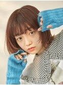 暖色カラー×外ハネボブウルフ