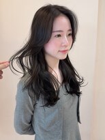 顔周りカット くびれ巻き レイヤーカット 韓国ヘア 艶髪 20代