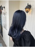 【amule hair eta】濃紺☆ネイビーシルバー/30代