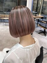 ヌエン 渋谷(NU/EN)&nbsp;秋にお勧めエアタッチバレイヤージュと大人のピンクベージュボブ