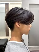 毛流れセンターパートニュアンスパーマカルマヘアメンズパーマ