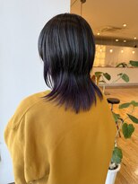 ルッツ(Lutz. hair design)&nbsp;1/15 ウルフカット インナーカラー パープル【千代田彩夏】