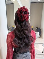 ウールトウキョウ 渋谷(wool TOKYO)&nbsp;ハーフアップ巻き髪/ヘアセット/ヘアアレンジ/渋谷/原宿/渋谷駅