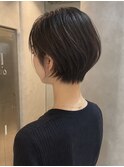 水素メテオカラー白髪染め大人可愛い40代50代ショートボブ