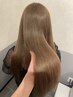 【ブリーチ毛対応・縮毛矯正】酸性ストレート+カット+スチームTr ¥16,000