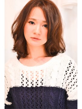 スノッブリコ(snob rico) 【snob rico】キャラメルベージュ×空気感レイヤーカール