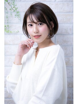 ヘアーアートシフォン 池袋西口店(Hair art chiffon) ハイライトカラーグラボブミニボブラベージュボブルフミニウルフ