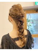 池袋 ヘアセット ヘアアレンジ お呼ばれヘア  編みおろし♪