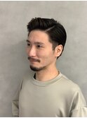 イメチェン!毛先ハイトーンバーバー七三サイドパート【新大阪】