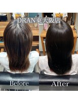 ドラン 東大阪店(DRAN)&nbsp;【DRAN】髪質改善カラー　before＆after