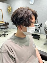 リット×ベリエ(Lit.×belier)&nbsp;波巻きスパイラルパーマセンターパート波巻きパーマツーブロック