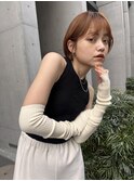 前髪カット顔まわり似合わせ外ハネくびれレイヤーミディ