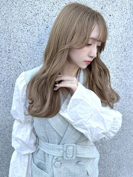 エルバイラビス 大宮(elu by lovis) 《Kanna》レイヤーロング/オリーブベージュ/似合わせカット