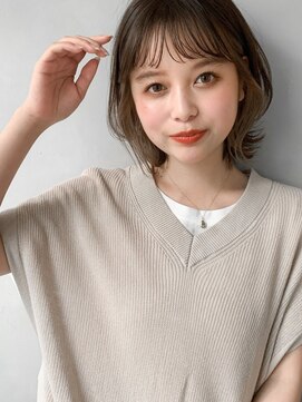 レクタ(RECTA) マチルダボブインナーグレージュピンクベージュ前髪カット4