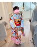 七五三　７歳　手ぶらok!着物レンタル・着付け・ヘアセット・メイク￥22000