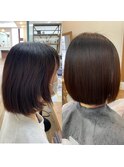 -Ameri-藤川☆ボブ×美髪矯正【浜町/ショート/ボブ/髪質改善】